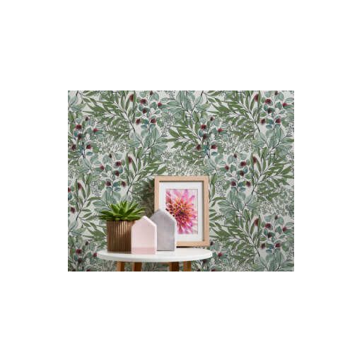 AS CREATION GEO NORDIC 2023 37534-1 ZÖLD LEVELES TAPÉTA