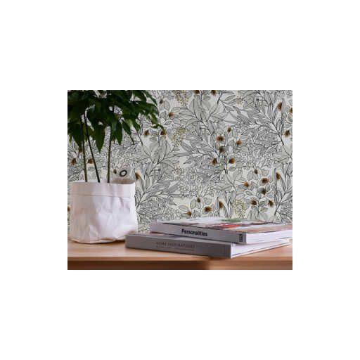 AS CREATION GEO NORDIC 2023 37534-3 SZÜRKE LEVELES TAPÉTA