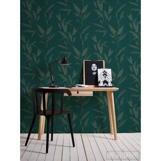 AS CREATION NEW ELEGANCE 2023 37549-1 LEVELES ZÖLD TAPÉTA