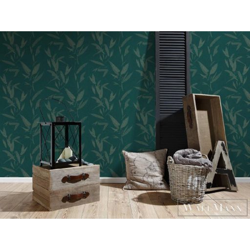 AS CREATION NEW ELEGANCE 2023 37549-1 LEVELES ZÖLD TAPÉTA