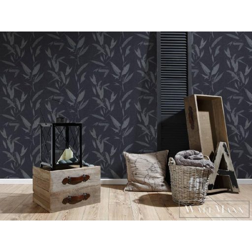 AS CREATION NEW ELEGANCE 2023 37549-2 LEVELES FEKETE TAPÉTA