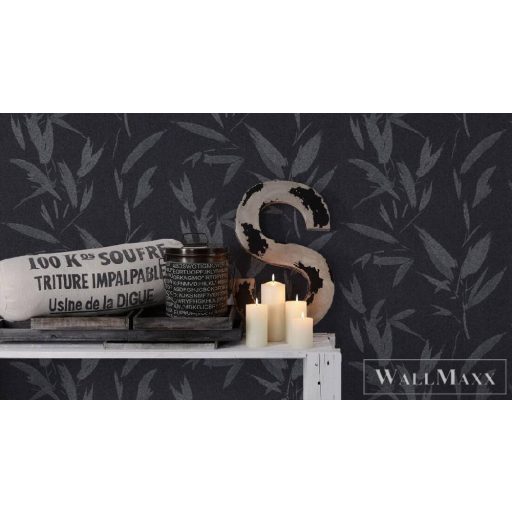 AS CREATION NEW ELEGANCE 2023 37549-2 LEVELES FEKETE TAPÉTA