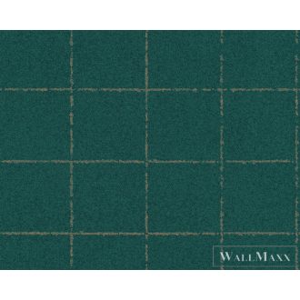 AS CREATION NEW ELEGANCE 2023 37551-1 KOCKÁS ZÖLD TAPÉTA