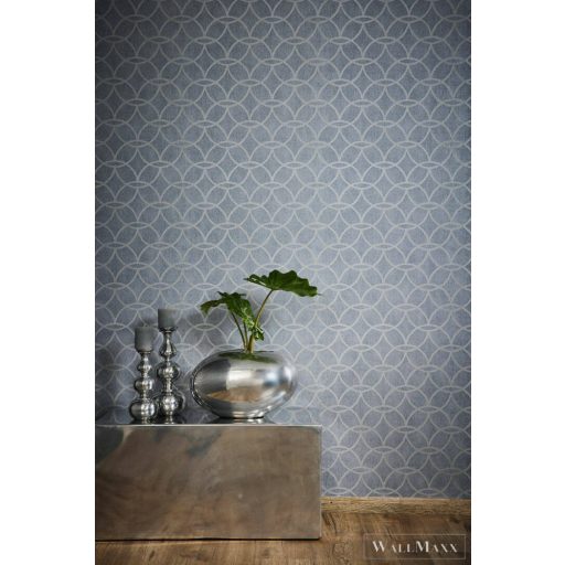 AS CREATION Villa 37564-4 kék grafikus tapéta