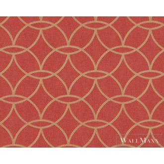   AS Creation Villa 37564-6 fémhatású, narancssárga, piros Fém-hatású Modern tapéta