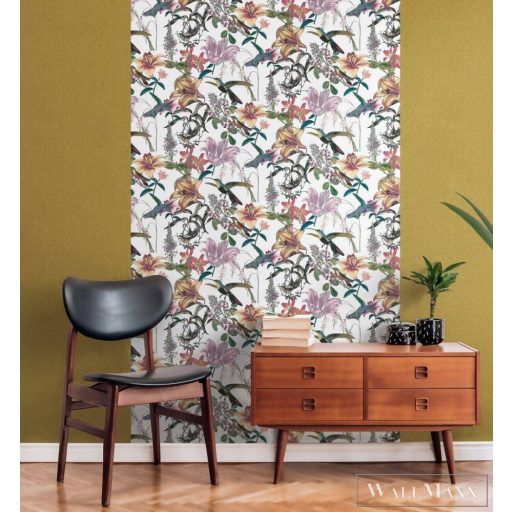 AS CREATION Jungle Chic 2029 37701-1 fehér virágmintás tapéta