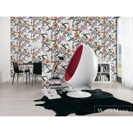 AS CREATION Jungle Chic 2029 37701-1 fehér virágmintás tapéta