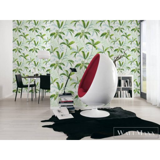 AS CREATION Jungle Chic 2029 37704-1 zöld levélmintás tapéta