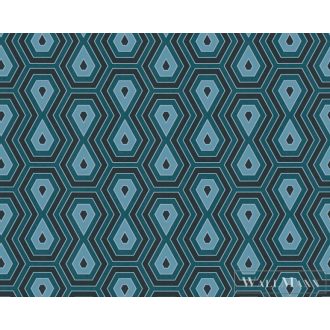 AS CREATION Jungle Chic 2029 37707-2 kék grafikus tapéta