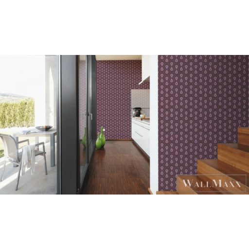 AS CREATION Jungle Chic 2029 37707-3 lila grafikus tapéta