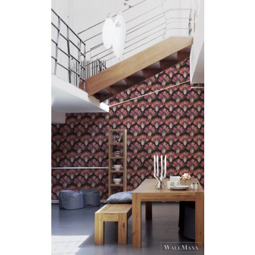 AS CREATION Jungle Chic 2029 37708-3 piros virágmintás tapéta