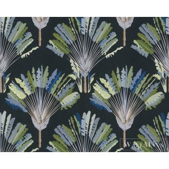   AS CREATION Jungle Chic 2029 37708-5 fekete virágmintás tapéta