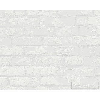   AS CREATION MeisterVlies Create 37737-1 fehér tégla mintás festhető tapéta