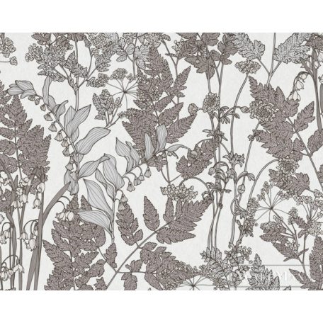 AS CREATION Floral Impression 37752-1 barna virágmintás tapéta