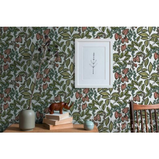 AS CREATION Floral Impression 37754-5 zöld virágmintás tapéta