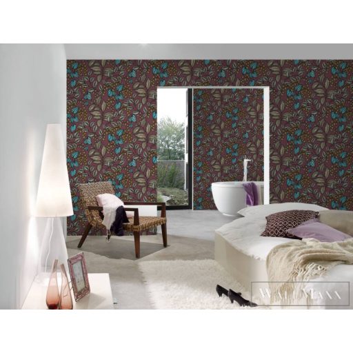 AS CREATION Floral Impression 37754-6 piros virágmintás tapéta