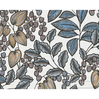   AS CREATION Floral Impression 37754-8 kék virágmintás tapéta