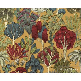   AS CREATION Floral Impression 37757-1 zöld virágmintás tapéta