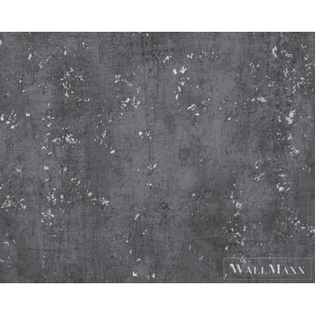 AS Creation Titanium 3 37840-4 fekete, szürke, fémhatású Fém-hatású Uni tapéta