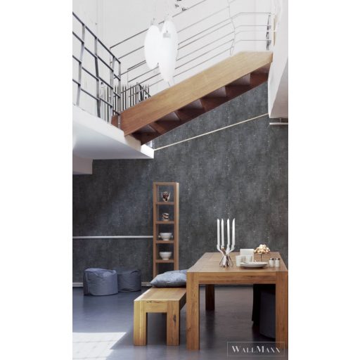 AS Creation Titanium 3 37840-4 fekete, szürke, fémhatású Fém-hatású Uni tapéta