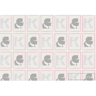   AS CREATION Karl Lagerfeld 37842-1 modern grafikai tapéta fehér piros szürke