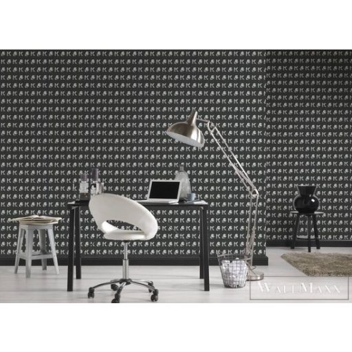 AS CREATION KARL LAGERFELD 37842-3 FEKETE GRAFIKAI TAPÉTA