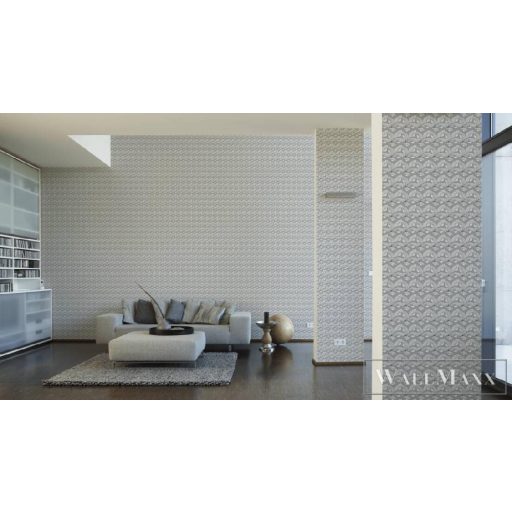 AS CREATION KARL LAGERFELD 37847-1 SZÜRKE GRAFIKAI TAPÉTA