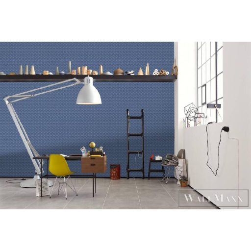 AS CREATION KARL LAGERFELD 37847-4 KÉK GRAFIKAI TAPÉTA