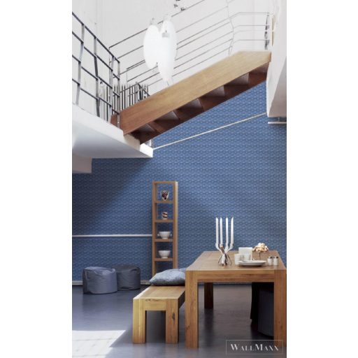 AS CREATION KARL LAGERFELD 37847-4 KÉK GRAFIKAI TAPÉTA