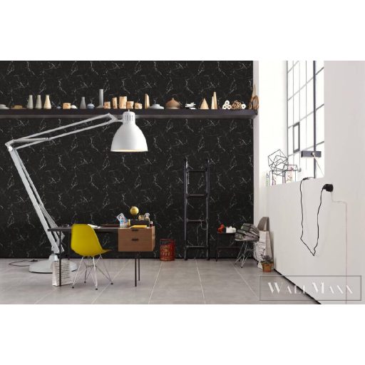 AS CREATION METROPOLITAN STORIES 2 2023 37855-2 FEKETE MÁRVÁNY TAPÉTA