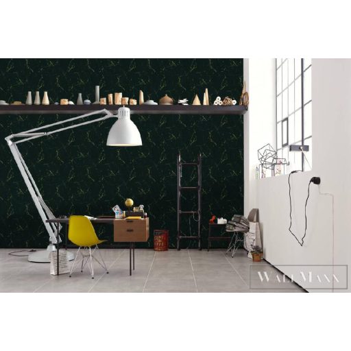 AS CREATION METROPOLITAN STORIES 2 2023 37855-5 ZÖLD MÁRVÁNY TAPÉTA