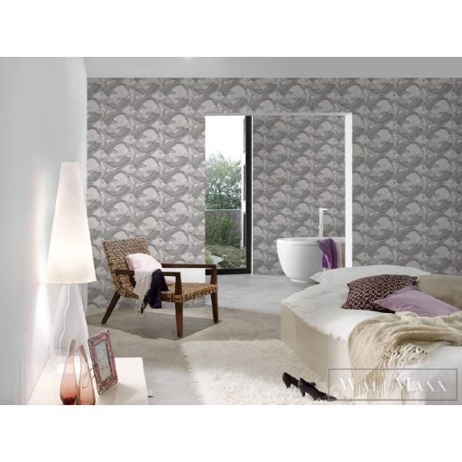 AS CREATION METROPOLITAN STORIES 2 2023 37859-1 SZÜRKE HALAS TAPÉTA