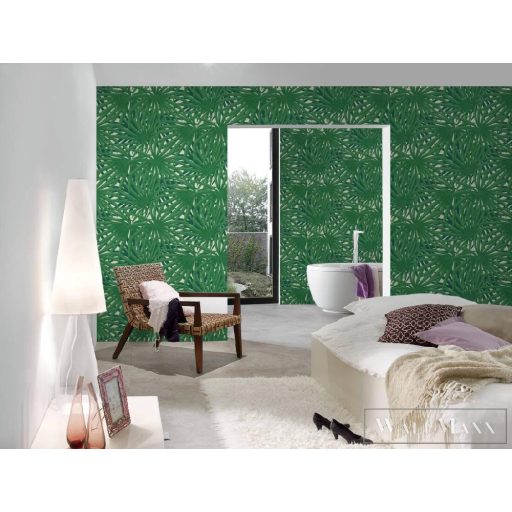 AS CREATION METROPOLITAN STORIES 2 2023 37861-3 ZÖLD LEVELES TAPÉTA