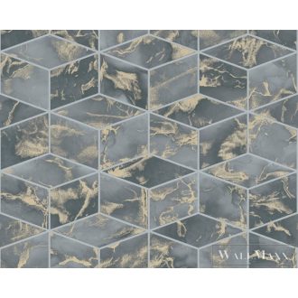   AS CREATION Metropolitan Stories 2 2023 37863-4 zöld márvány mintás tapéta