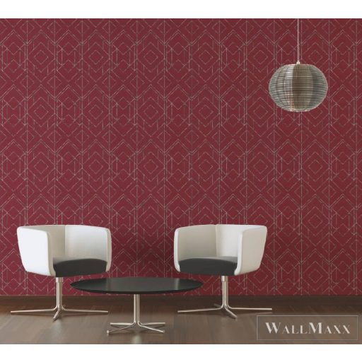 AS CREATION METROPOLITAN STORIES 2 2023 37869-2 PIROS MOZAIK MINTÁS TAPÉTA