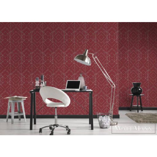 AS CREATION METROPOLITAN STORIES 2 2023 37869-2 PIROS MOZAIK MINTÁS TAPÉTA