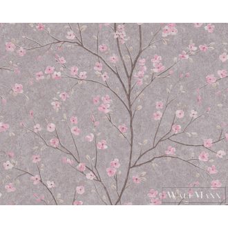   AS CREATION METROPOLITAN STORIES 2 2023 37912-2 SZÜRKE TAVASZI TAPÉTA