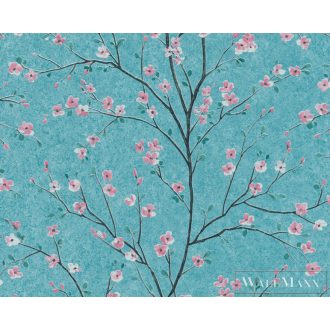   AS CREATION METROPOLITAN STORIES 2 2023 37912-3 KÉK TAVASZI TAPÉTA