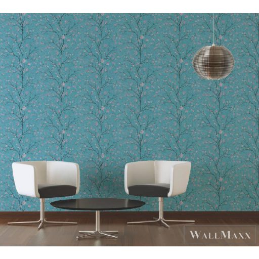 AS CREATION METROPOLITAN STORIES 2 2023 37912-3 KÉK TAVASZI TAPÉTA