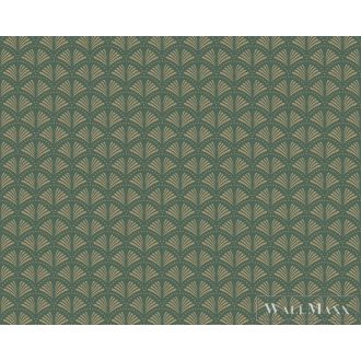 AS CREATION Trendwall 2 2024 37957-5 zöld grafikus tapéta