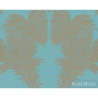 AS CREATION Trendwall 2 2024 37959-4 kék tollas tapéta