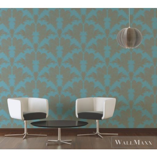 AS CREATION Trendwall 2 2024 37959-4 kék tollas tapéta