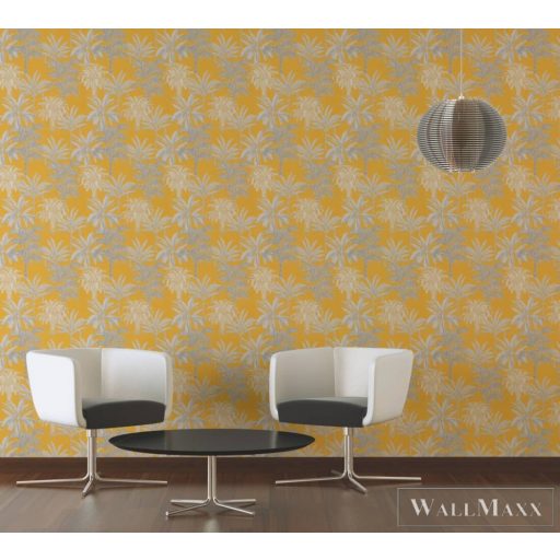 AS CREATION Change is Good 37983-3 sárga pálmafás tapéta