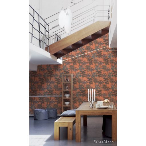 AS CREATION Change is Good 37983-4 barna pálmafás tapéta