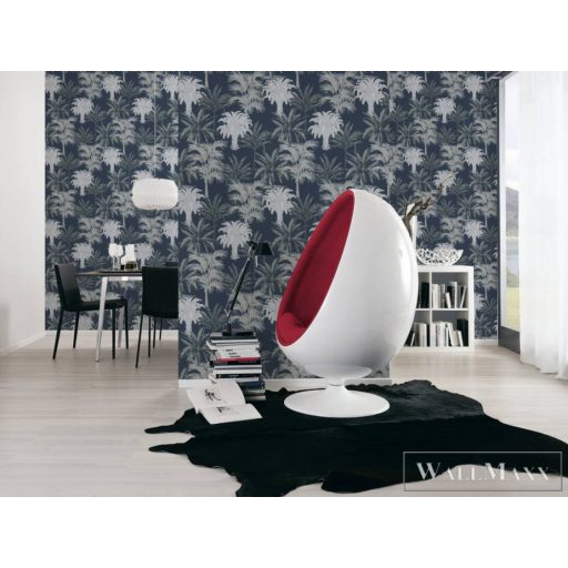 AS CREATION Change is Good 37983-5 kék pálmafás tapéta