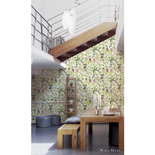 AS CREATION Change is Good 37988-1 krémszínű levélmintás tapéta