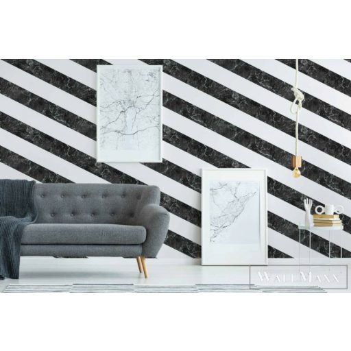 AS CREATION Change is Good 37992-1 fekete márványmintás tapéta