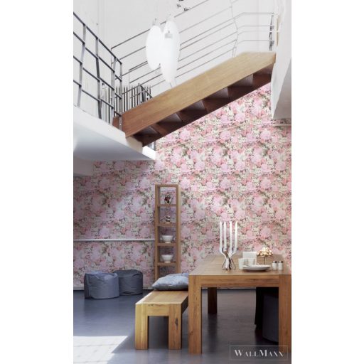 AS CREATION Trendwall 2 2024 38008-1 rózsaszín virágmintás tapéta