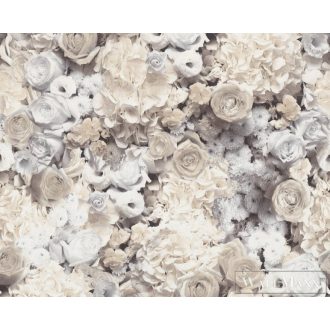   AS CREATION Trendwall 2 2024 38008-3 fekete virágmintás tapéta