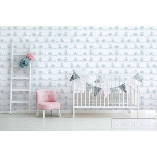 AS CREATION Little Love 38113-2 kék elefánt-os tapéta